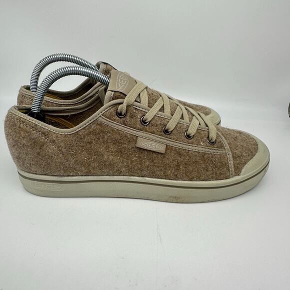 KEEN Elsa Lite Taupe Birch Felt Luft Insole Lace Up Casual Shoe Womens Size 10 - Picture 10 of 14